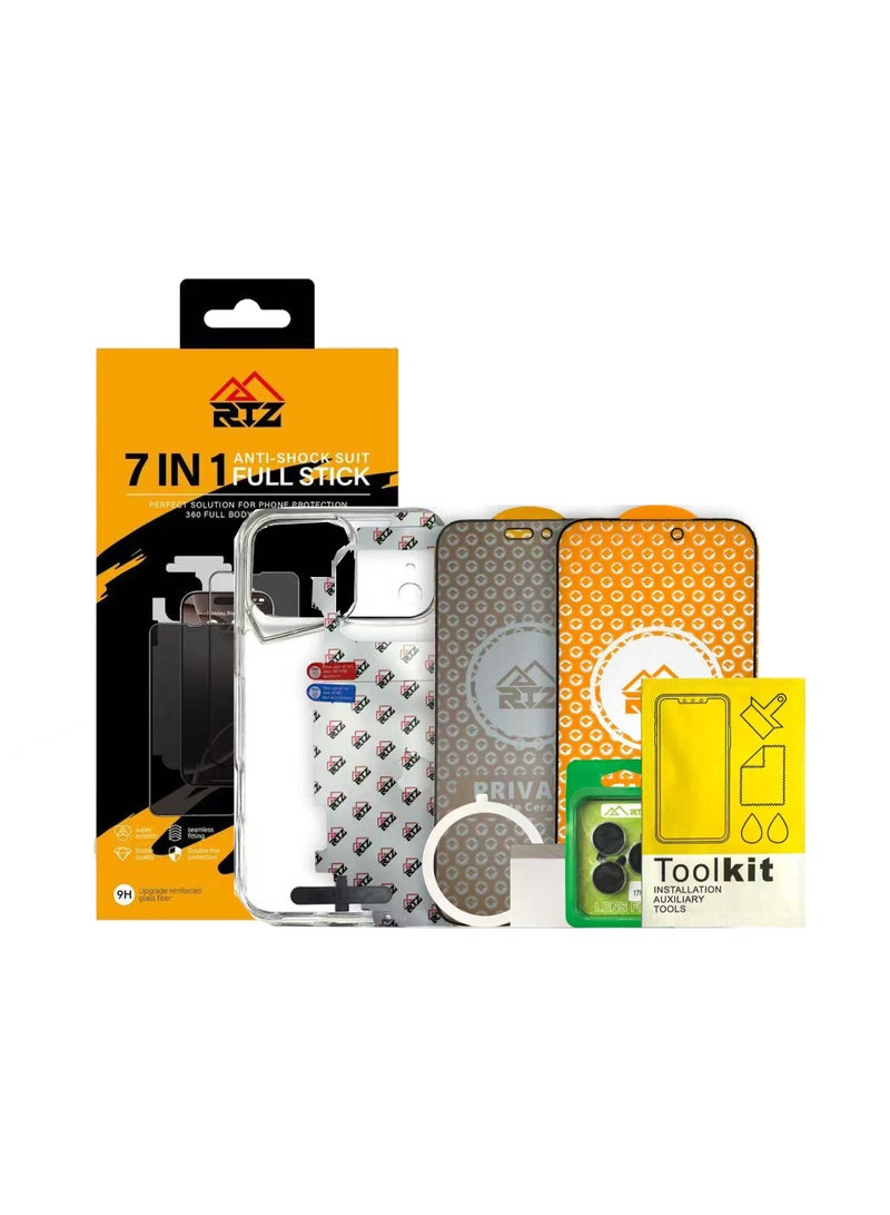 RTZ Integrated protection package 7 in 1 compatible with iPhone 15 pro max - Image 1